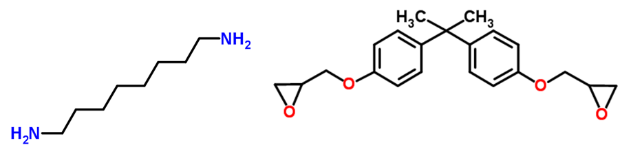Bisphenol A diglycidyl ether + Octaamethylenediamine