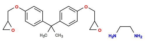 Bisphenol A diglycidyl ether + Ethylenediamine